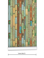 Kemra - Recycled Timber Wallpaper (Roll: 61.5cm x 10m)