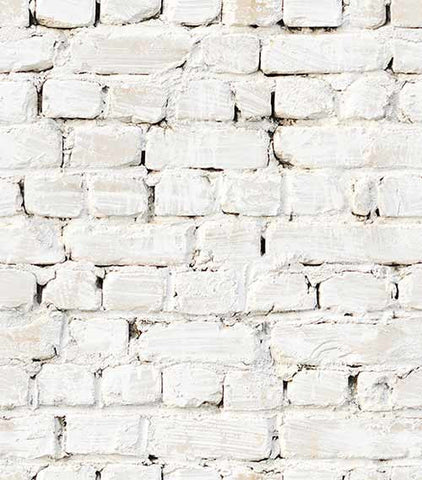 Kemra - Whitewash Bricks Wallpaper (Roll: 61.5cm x 10m)