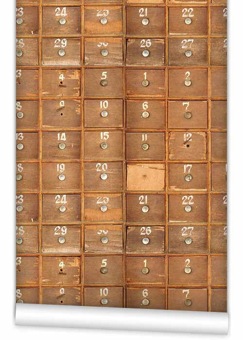 Kemra - Vintage Draws Wallpaper (Roll: 61.5cm x 10m)