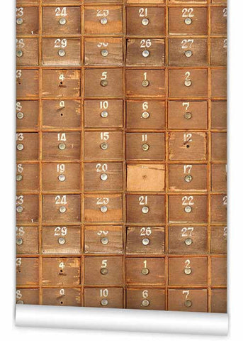 Kemra - Vintage Draws Wallpaper (Roll: 61.5cm x 10m)
