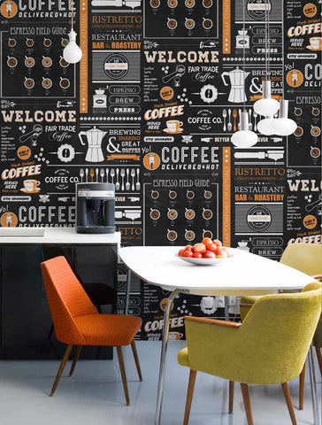 Kemra - Yo Coffee Wallpaper (Roll: 61.5cm x 10m)