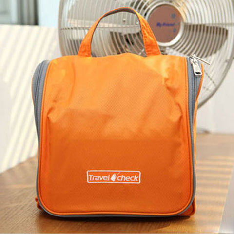 Hanging Toiletry Organizer Bag Travel - Orange