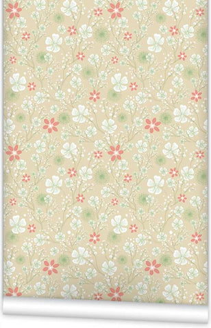 Floral Wallpaper (Roll: 61.5cm x 10m)