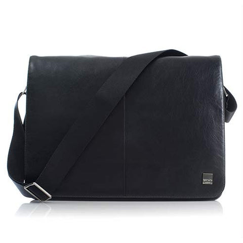 Knomo Bungo Mens 15" Laptop Messenger - Black