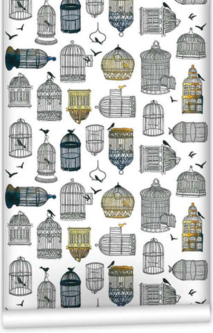 Bird Cage Wallpaper (Roll: 61.5cm x 10m)