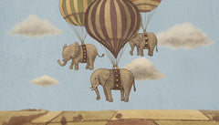 Flight Of The Elephants Wall Mural