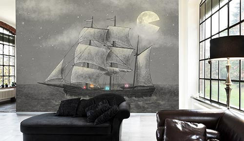 Ghost Ship Wall Mural