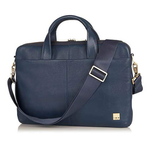 Knomo Henderson 15" Laptop Slim Briefcase - Blue