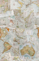 Kemra - Vintage French Maps Wallpaper (Roll: 61.5cm x 10m)