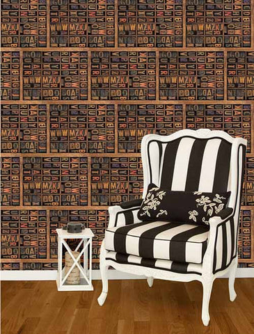 Kemra - Letter Press Wallpaper (Roll: 61.5cm x 10m)