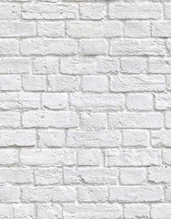 Kemra - Soft White Bricks Wallpaper (Roll: 61.5cm x 10m)