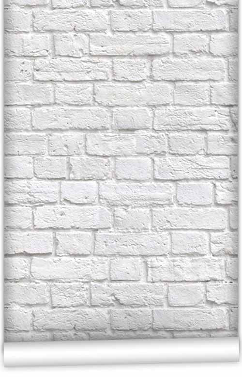 Kemra - Soft White Bricks Wallpaper (Roll: 61.5cm x 10m)