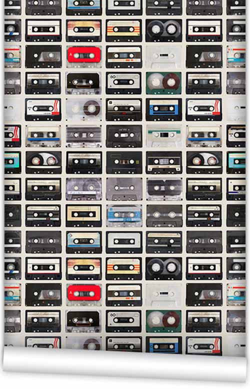 Kemra - Mixed Tapes Wallpaper (Roll: 61.5cm x 10m)