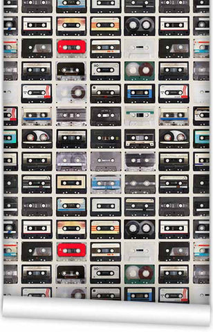 Kemra - Mixed Tapes Wallpaper (Roll: 61.5cm x 10m)