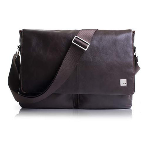 Knomo Kobe Mens 15" Laptop Messenger - Brown