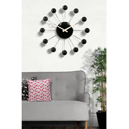 Newgate Orbital Wall Clock - Black