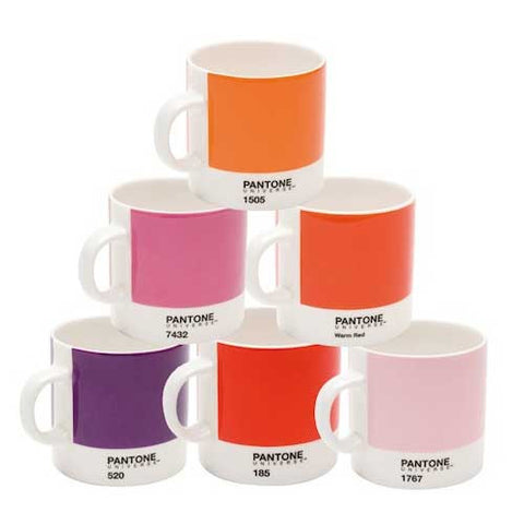 Set 6 Pantone Bone China Espresso Cup - 2014 Reds