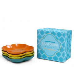 Santorini Quatrefoil Set of 4 Dishes