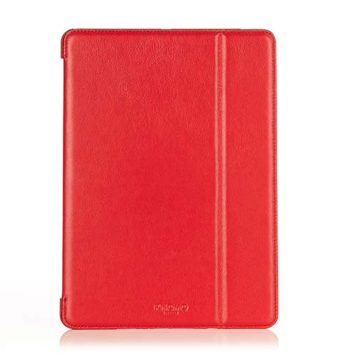 Knomo iPad Mini Leather Folio Hard Shell Back  - Scarlet