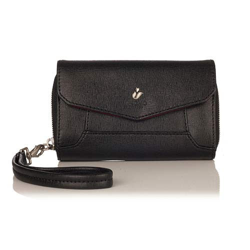 Knomo Seymour Smartphone Wristlet Clutch Bag - Black