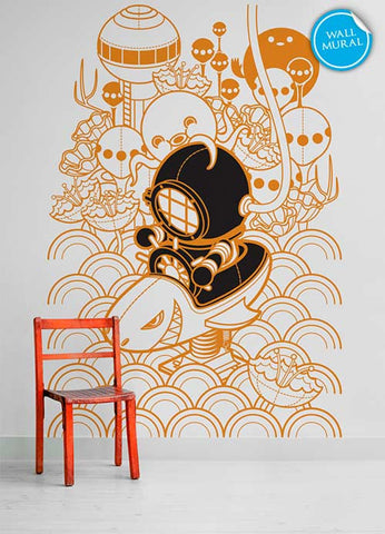 Diver Rider Wall Mural