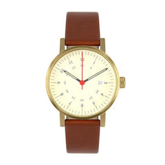 Brown Strap - White Dial