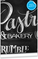 Chalkboard Pastry Shop Wall Mural