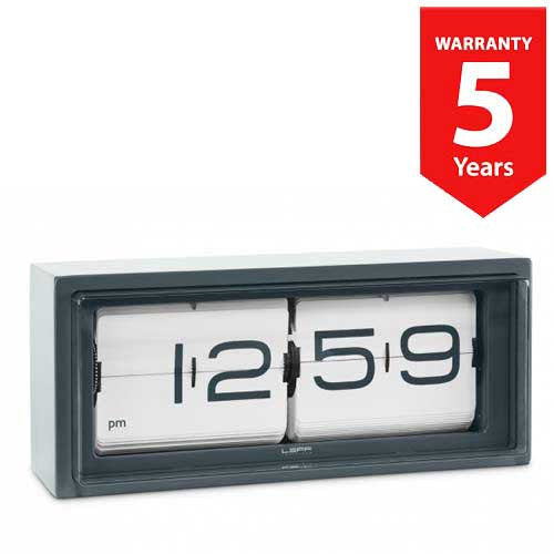 Leff Brick Table Flip Clock AM/PM - Grey