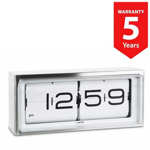 Leff Brick Table Flip Clock AM/PM - White