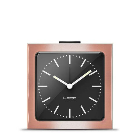 Leff Block Clock Copper