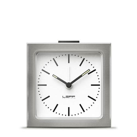 Leff Block Clock Index - White