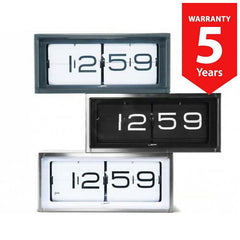 Leff Brick Table Flip Clock 24 hour - Black