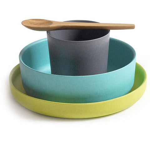 Ekobo Bambino Bamboo Kids Dinner Set - Multi