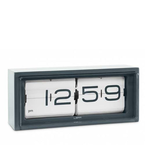 Leff Brick Table Flip Clock AM/PM - Grey