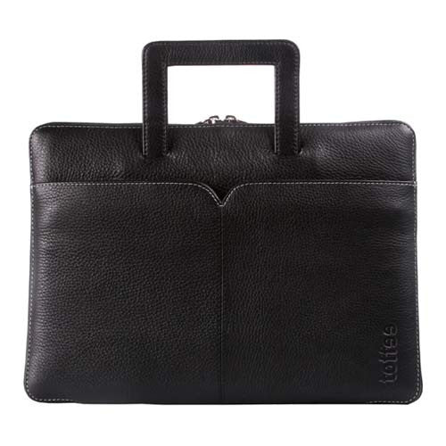 Toffee Leather Brief for 13inch MacBook Pro - Black