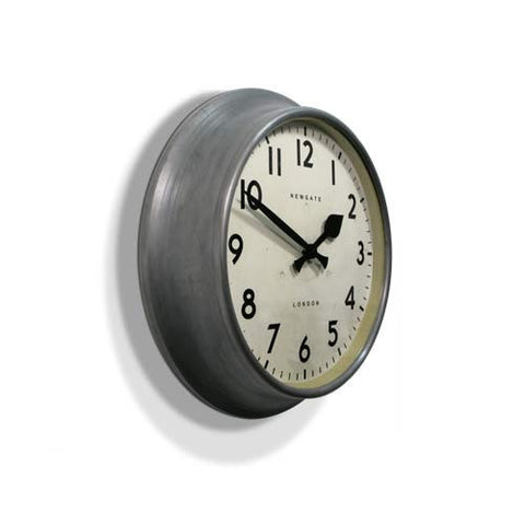 Newgate Barbican Wall Clock - Brushed Silver