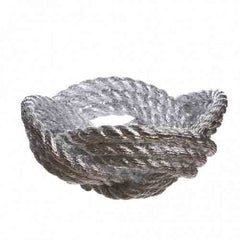 AREAWARE Knotted Rope Bowl Metal Finish