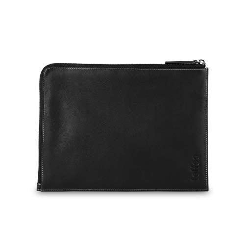 Toffee Leather Corner Sleeve for iPad Mini - Black