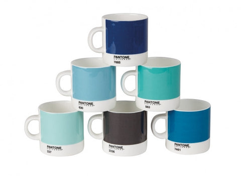 Set 6 Pantone Bone China Espresso Cup - 2014 Blues