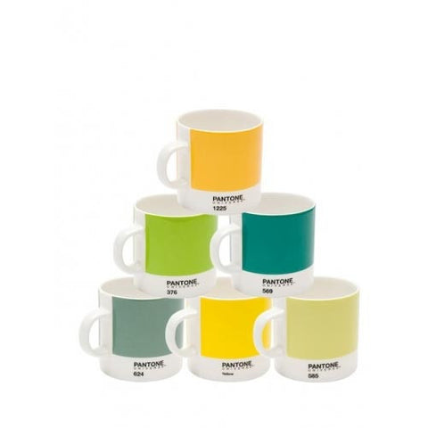 Set 6 Pantone Bone China Espresso Cup - 2014 Greens