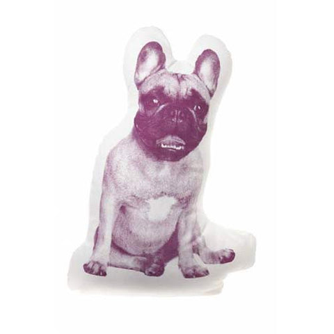 AREAWARE Fauna Cushion Mini French Bulldog Maroon