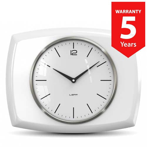 Leff Fift 25 Ceramic Wall Kitchen Clock - White