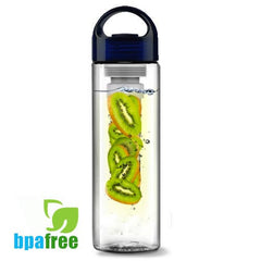 Infuzer 700ml BPA FREE Fruit Infuser Drink Bottle 700ml BLACK