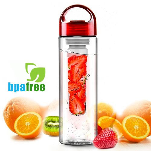 Infuzer 700ml BPA FREE Fruit Infuser Drink Bottle 700ml RED