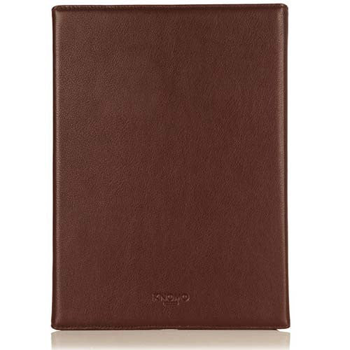 Knomo iPad Air Premium Leather Folio Case Back  - Brown