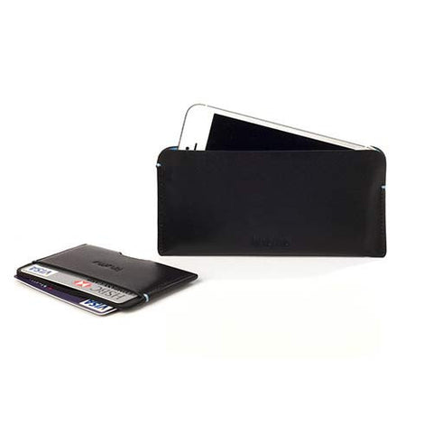 Knomo iphone 5/5s Leather Sleeve with Card Case  - Black