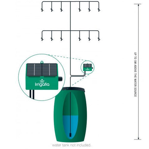 Irrigatia Solar Automatic Drip Watering System (12 Drip Kit)