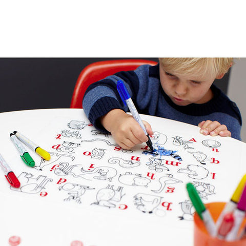 Mark kids placemats and 4 dry erase markers