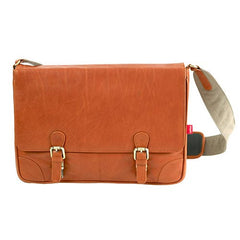 Toffee Messenger Satchel - Genuine Leather for 13” MacBook Air