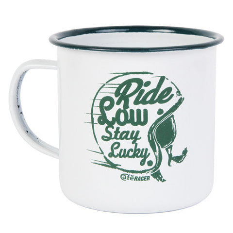 Cafe Racer Enamel Mug - Green